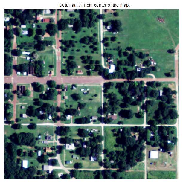 Elgin, Kansas aerial imagery detail