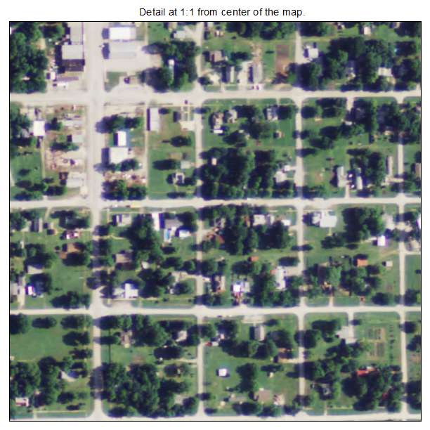 Elk City, Kansas aerial imagery detail