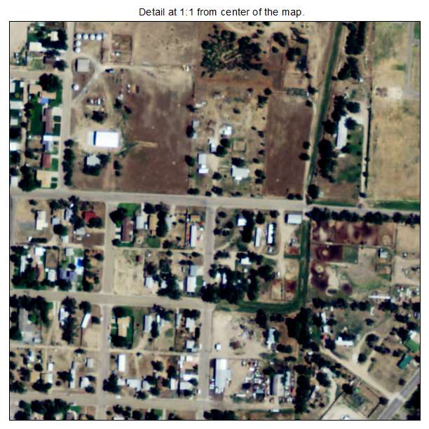 Elkhart, Kansas aerial imagery detail