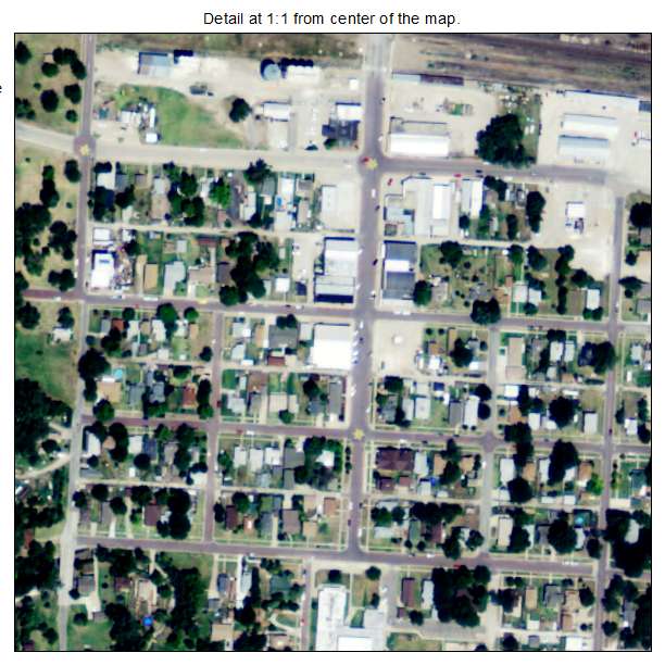 Ellis, Kansas aerial imagery detail