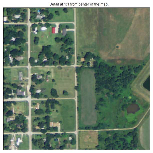 Elsmore, Kansas aerial imagery detail