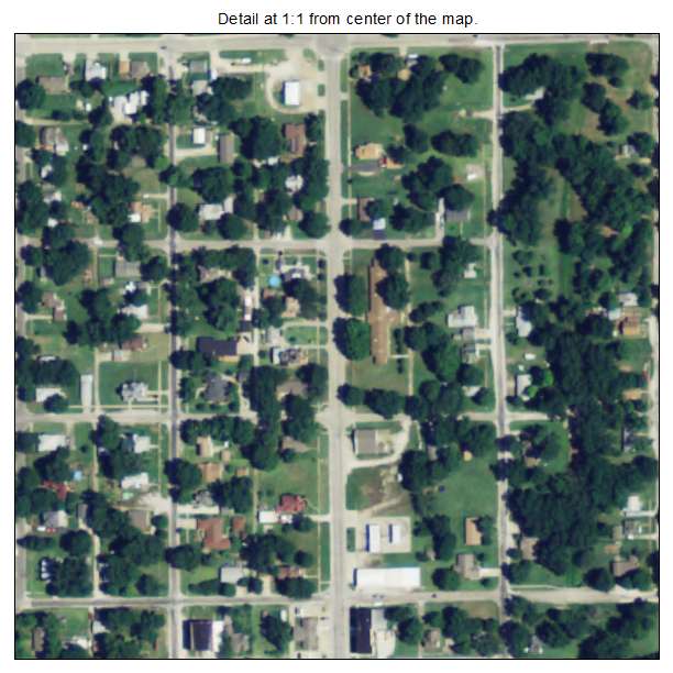 Erie, Kansas aerial imagery detail