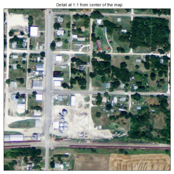 Esbon, Kansas aerial imagery detail
