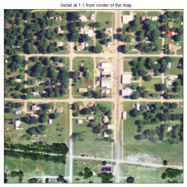 Fall River, Kansas aerial imagery detail