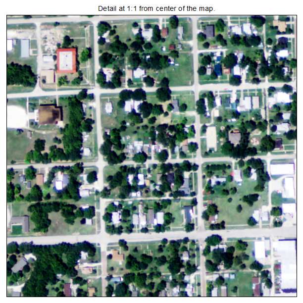 Florence, Kansas aerial imagery detail