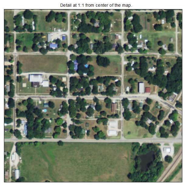 Fulton, Kansas aerial imagery detail