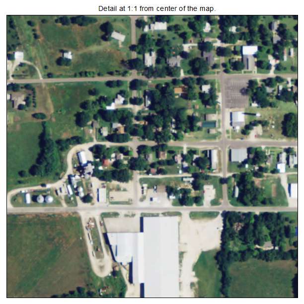 Galesburg, Kansas aerial imagery detail