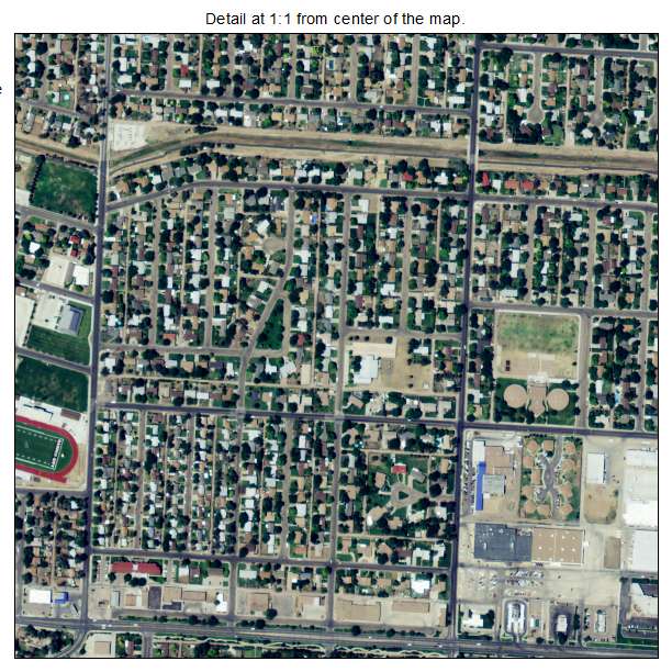 Garden City, Kansas aerial imagery detail