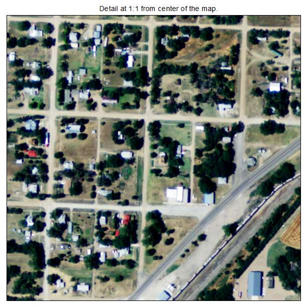 Garfield, Kansas aerial imagery detail