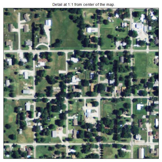 Gas, Kansas aerial imagery detail