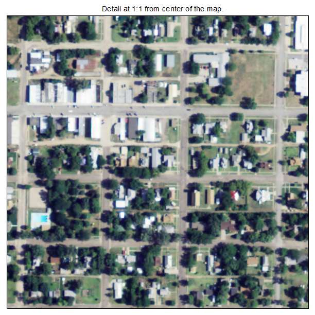 Glasco, Kansas aerial imagery detail