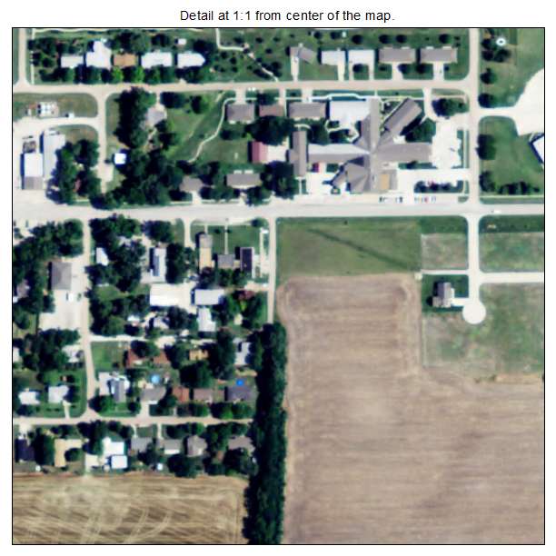 Goessel, Kansas aerial imagery detail
