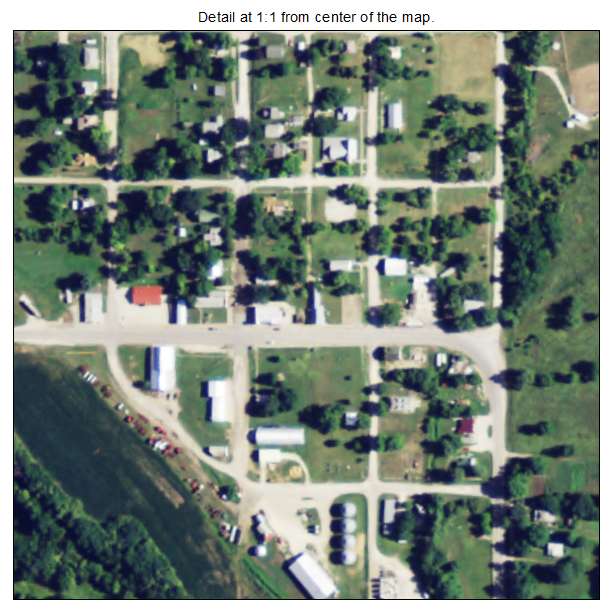 Goff, Kansas aerial imagery detail