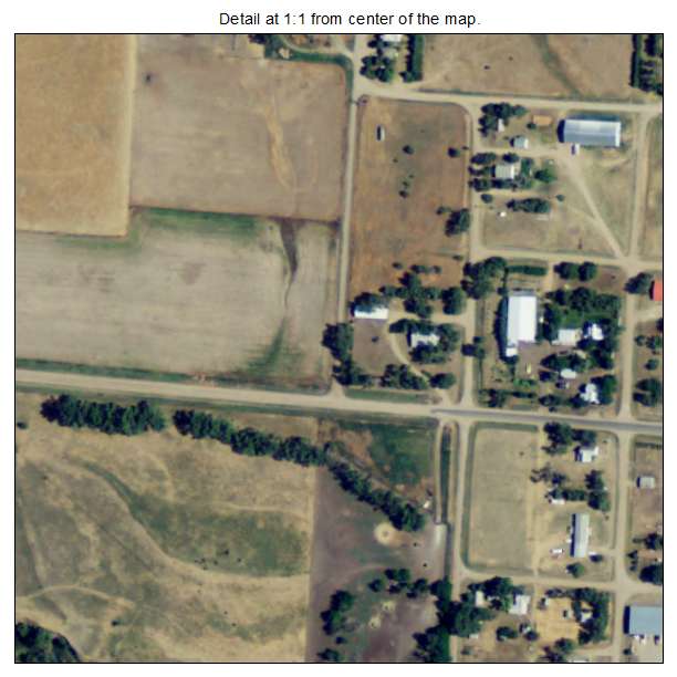 Gove City, Kansas aerial imagery detail