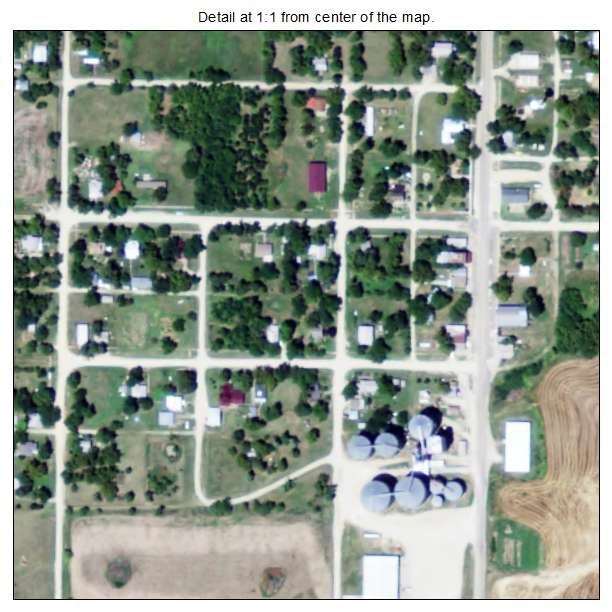 Green, Kansas aerial imagery detail