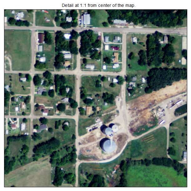 Haddam, Kansas aerial imagery detail