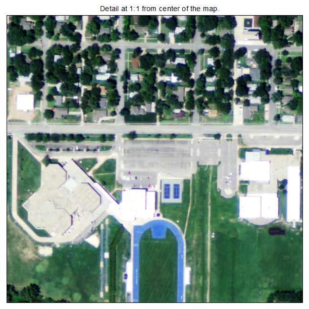 Halstead, Kansas aerial imagery detail