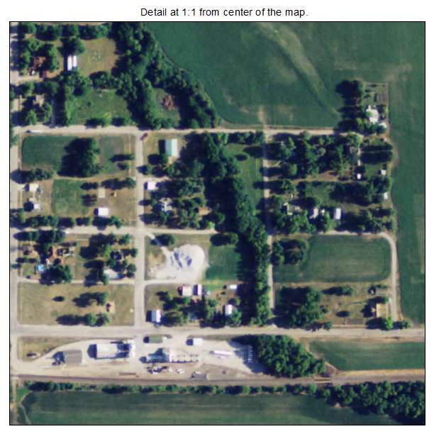 Hamlin, Kansas aerial imagery detail
