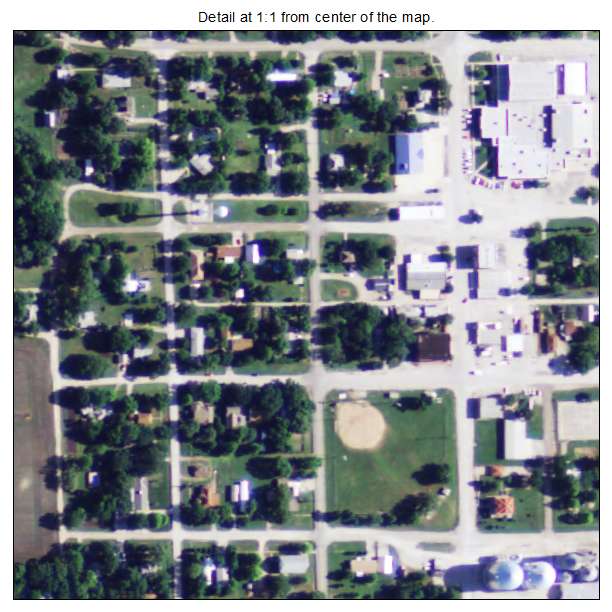 Hartford, Kansas aerial imagery detail