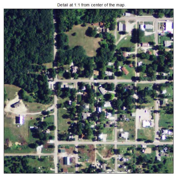 Harveyville, Kansas aerial imagery detail