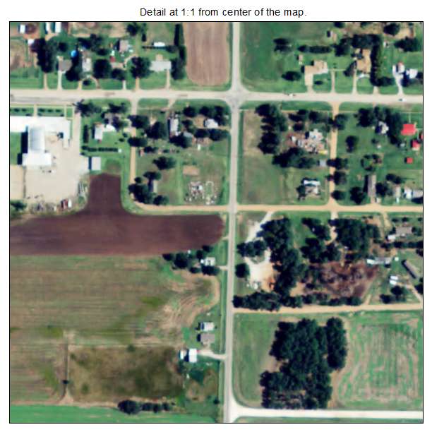 Hazelton, Kansas aerial imagery detail