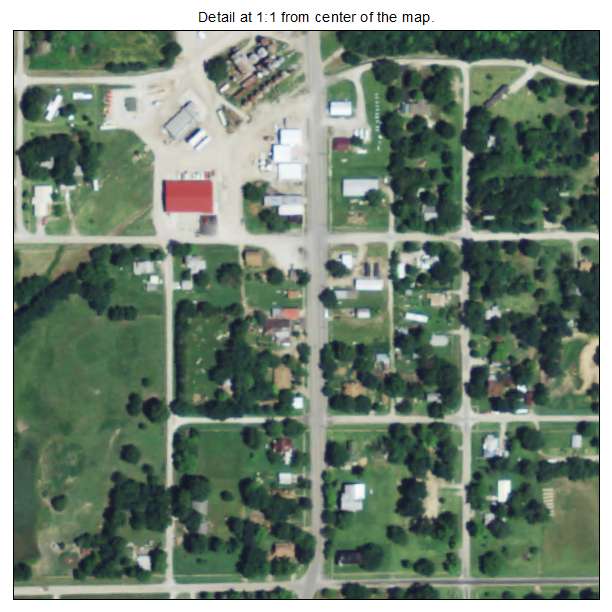 Hepler, Kansas aerial imagery detail