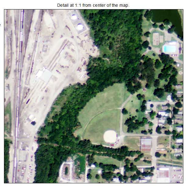 Herington, Kansas aerial imagery detail