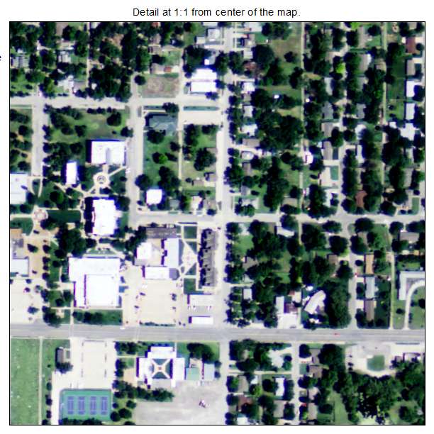 Hillsboro, Kansas aerial imagery detail