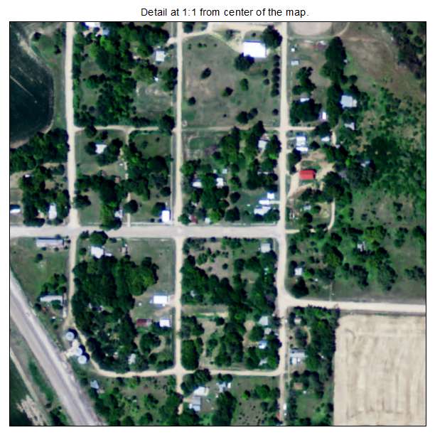 Hollenberg, Kansas aerial imagery detail