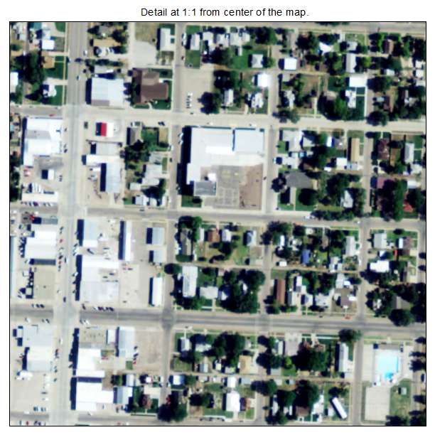 Hoxie, Kansas aerial imagery detail