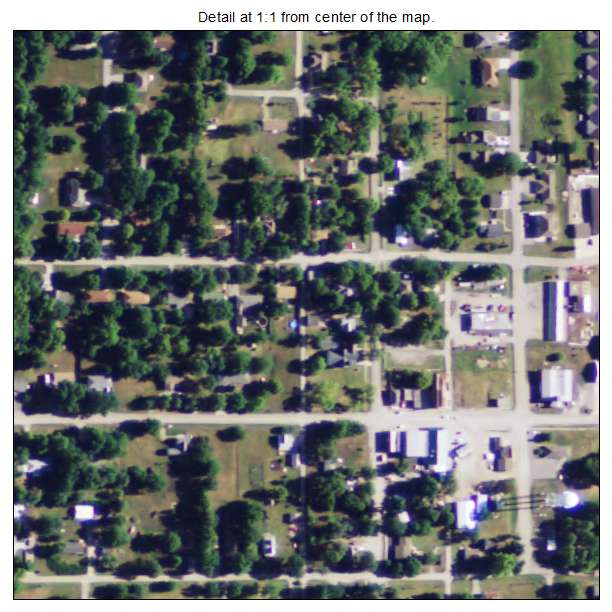 Hoyt, Kansas aerial imagery detail