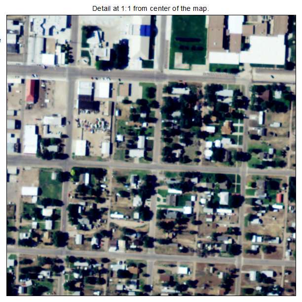 Hugoton, Kansas aerial imagery detail