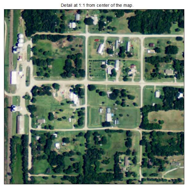 Hunnewell, Kansas aerial imagery detail