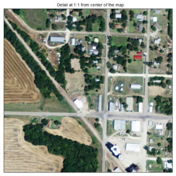 Hunter, Kansas aerial imagery detail