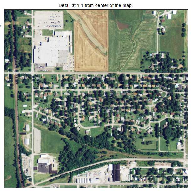 Independence, Kansas aerial imagery detail
