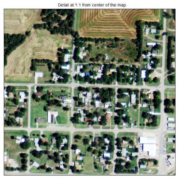 Iuka, Kansas aerial imagery detail