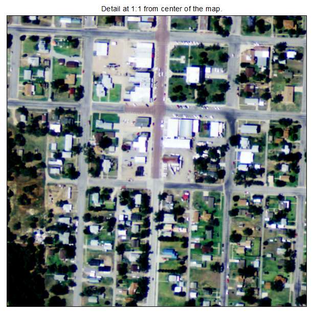 Jetmore, Kansas aerial imagery detail