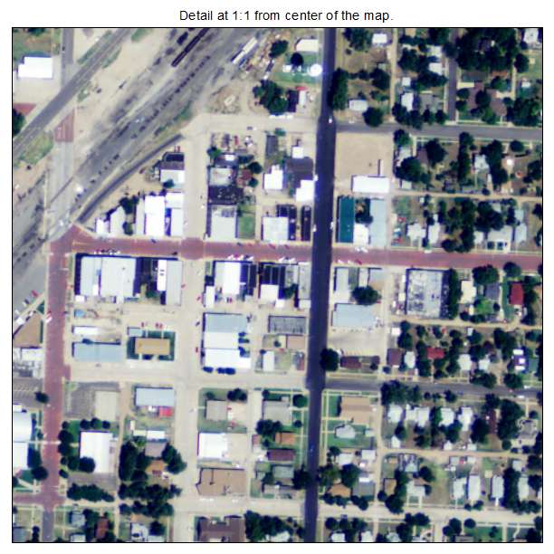 Kinsley, Kansas aerial imagery detail