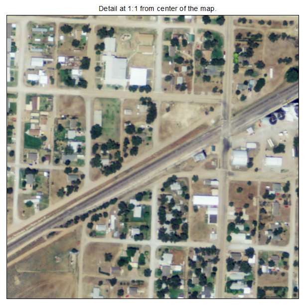 Kismet, Kansas aerial imagery detail