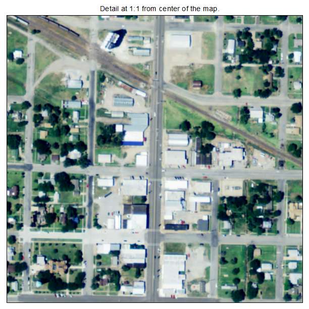 La Crosse, Kansas aerial imagery detail