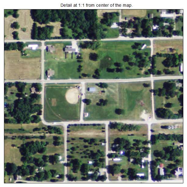 La Harpe, Kansas aerial imagery detail