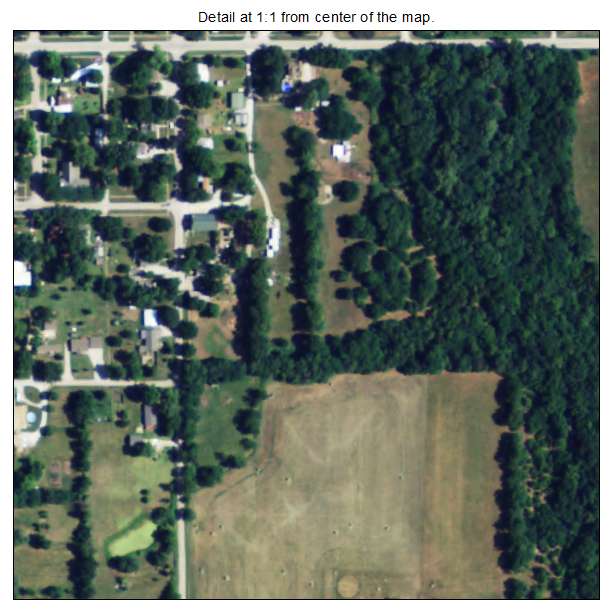 Lane, Kansas aerial imagery detail