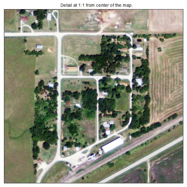 Latimer, Kansas aerial imagery detail