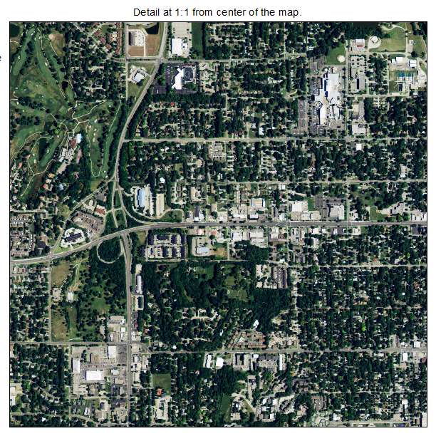 Lawrence, Kansas aerial imagery detail