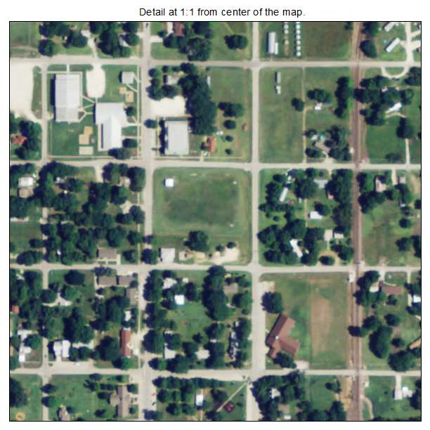 Le Roy, Kansas aerial imagery detail