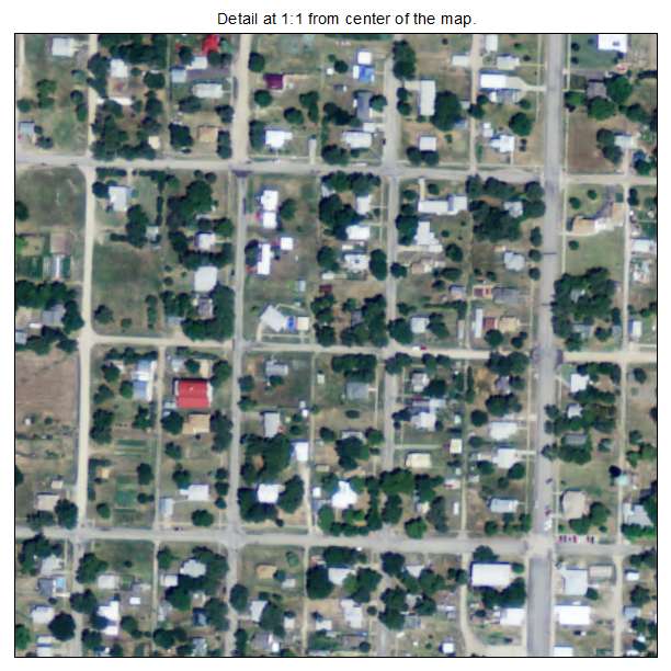 Lebanon, Kansas aerial imagery detail