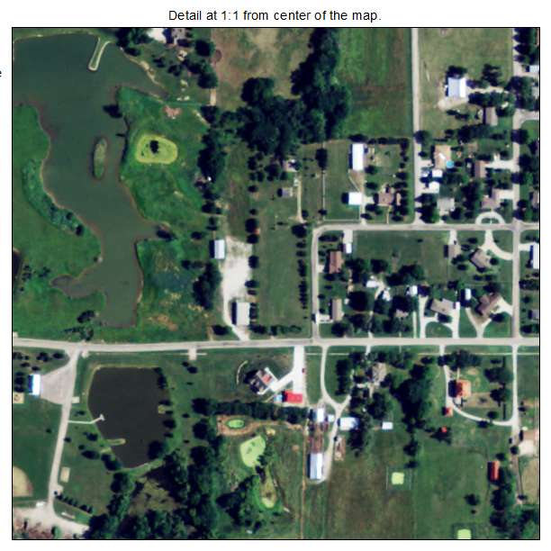 Lebo, Kansas aerial imagery detail