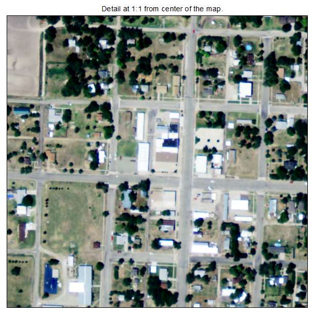 Lenora, Kansas aerial imagery detail