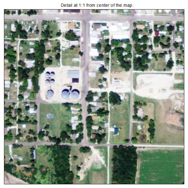Leonardville, Kansas aerial imagery detail