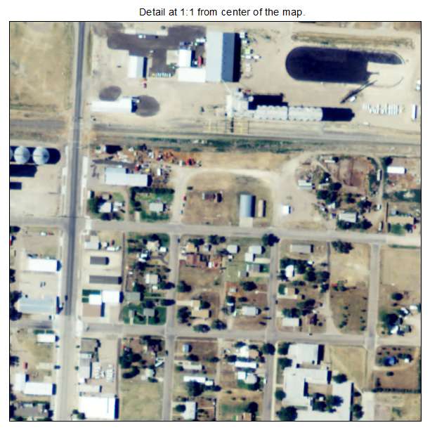 Leoti, Kansas aerial imagery detail